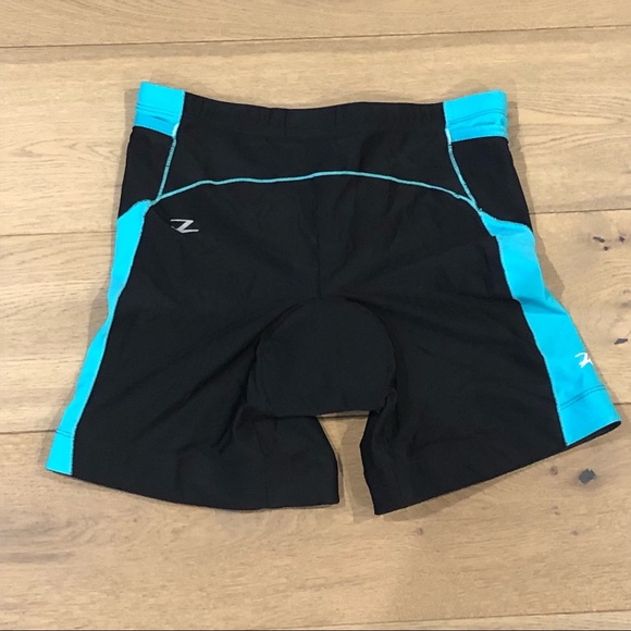 Zoot Pants - Zoot Cycling Triathlon Shorts Sz M Black Turquoise Blue